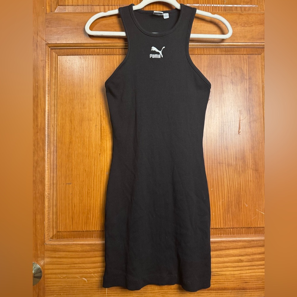 Women’s size small Black Puma Ribbed Racerback Tank Dress